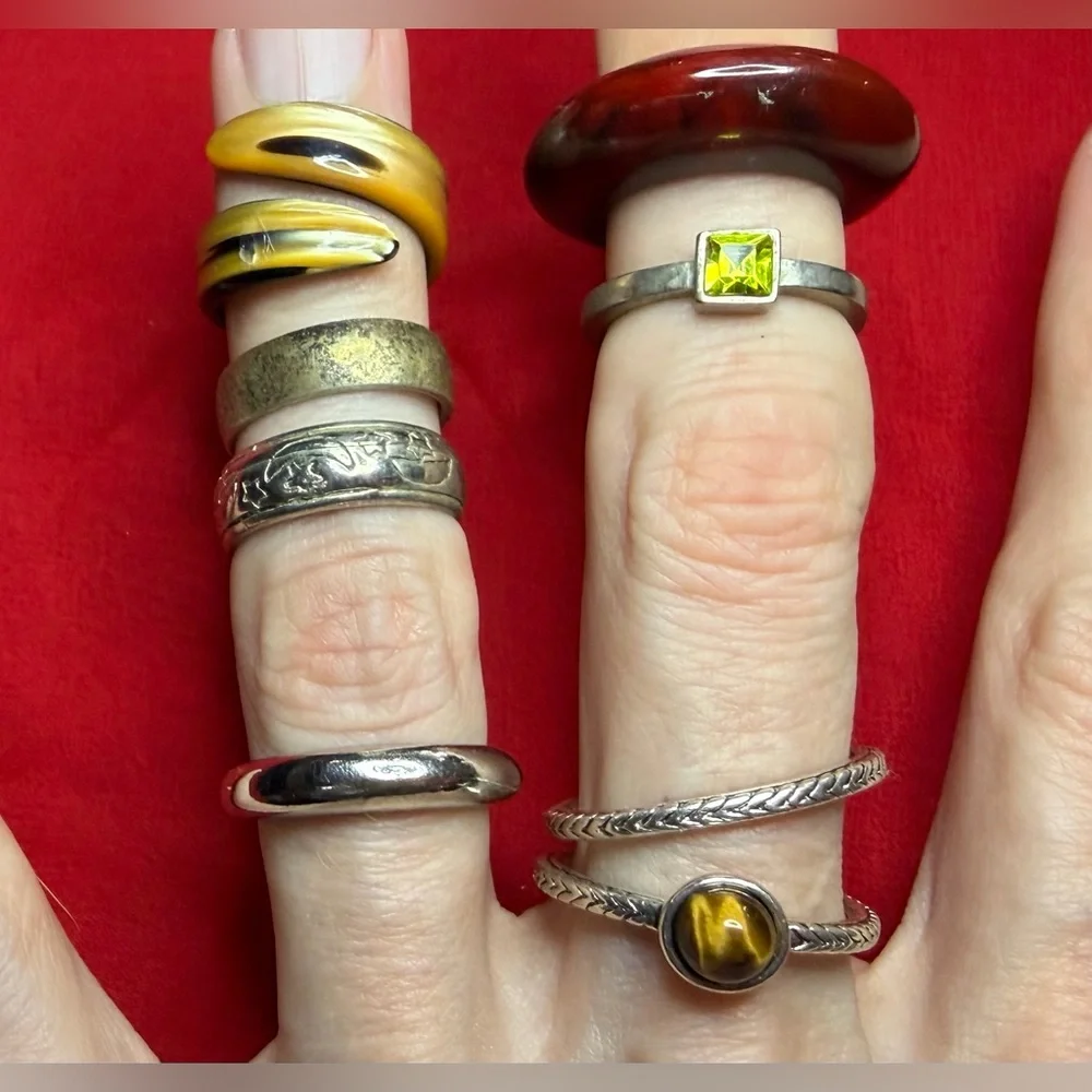 Vintage 90s boho Ring Lot of 21